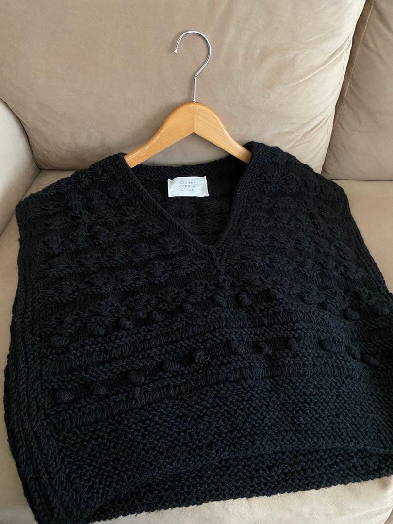 crinkle crinkle crinkle ハンドニット ニットベスト