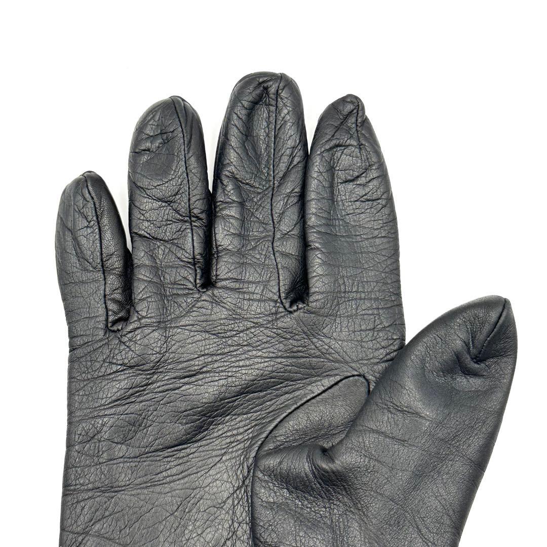 ボッテガヴェネタ 手袋 レザーグローブ イントレチャート 75 ブラック