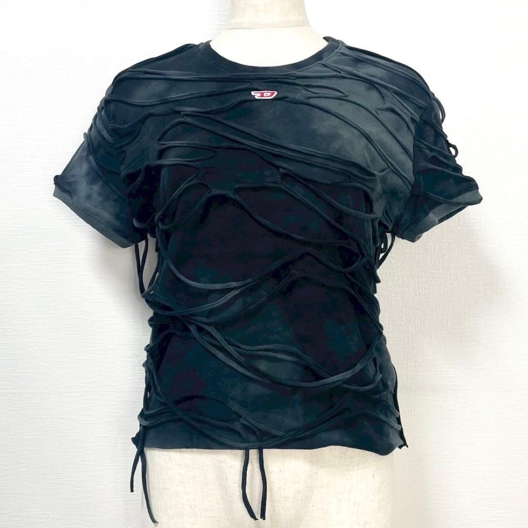 完売品✨ DIESEL Dロゴ タイダイ ダメージ加工 カットソー