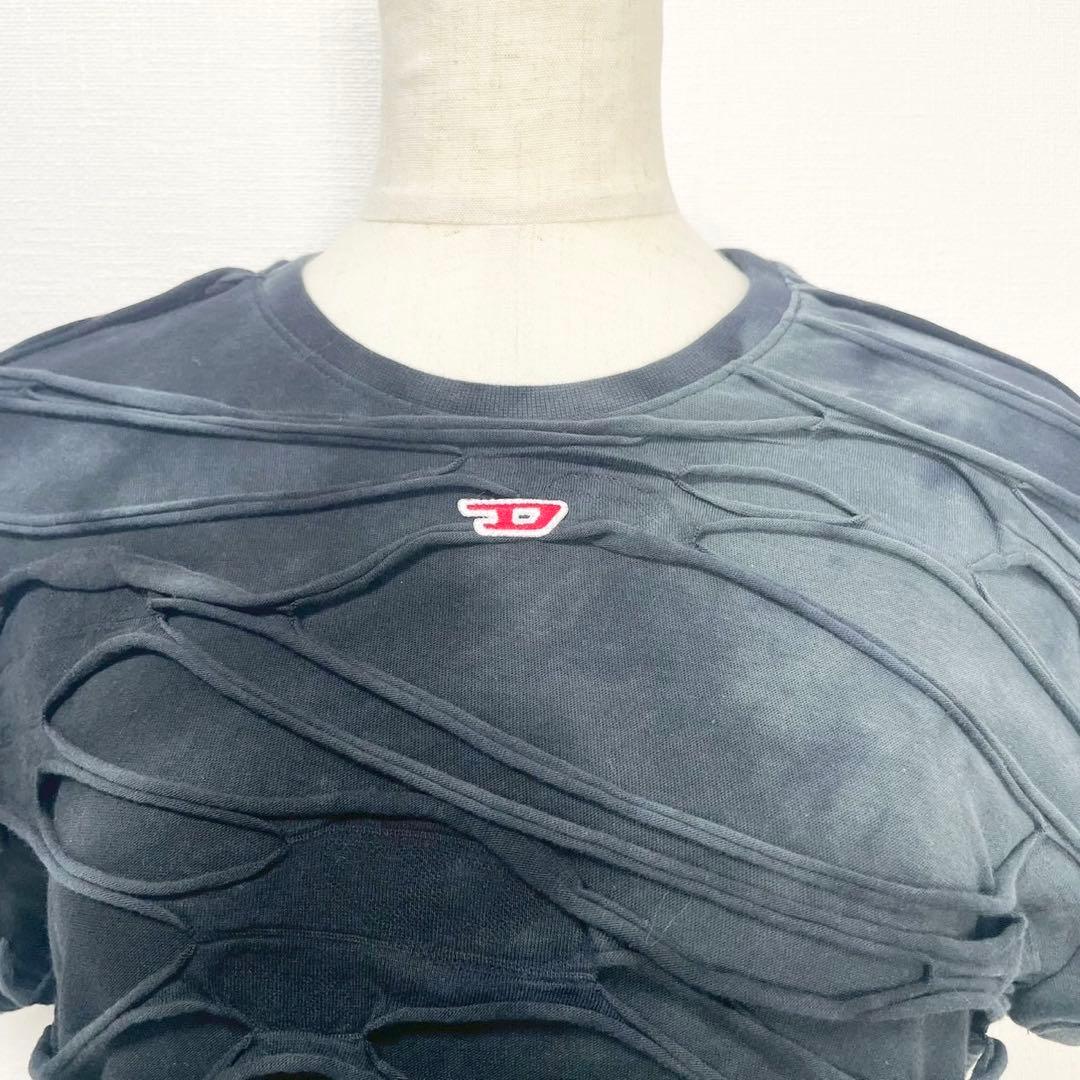 完売品✨ DIESEL Dロゴ タイダイ ダメージ加工 カットソー