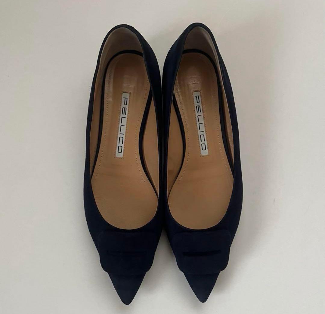 PELLICO FIBBIA ネイビー フラットシューズ