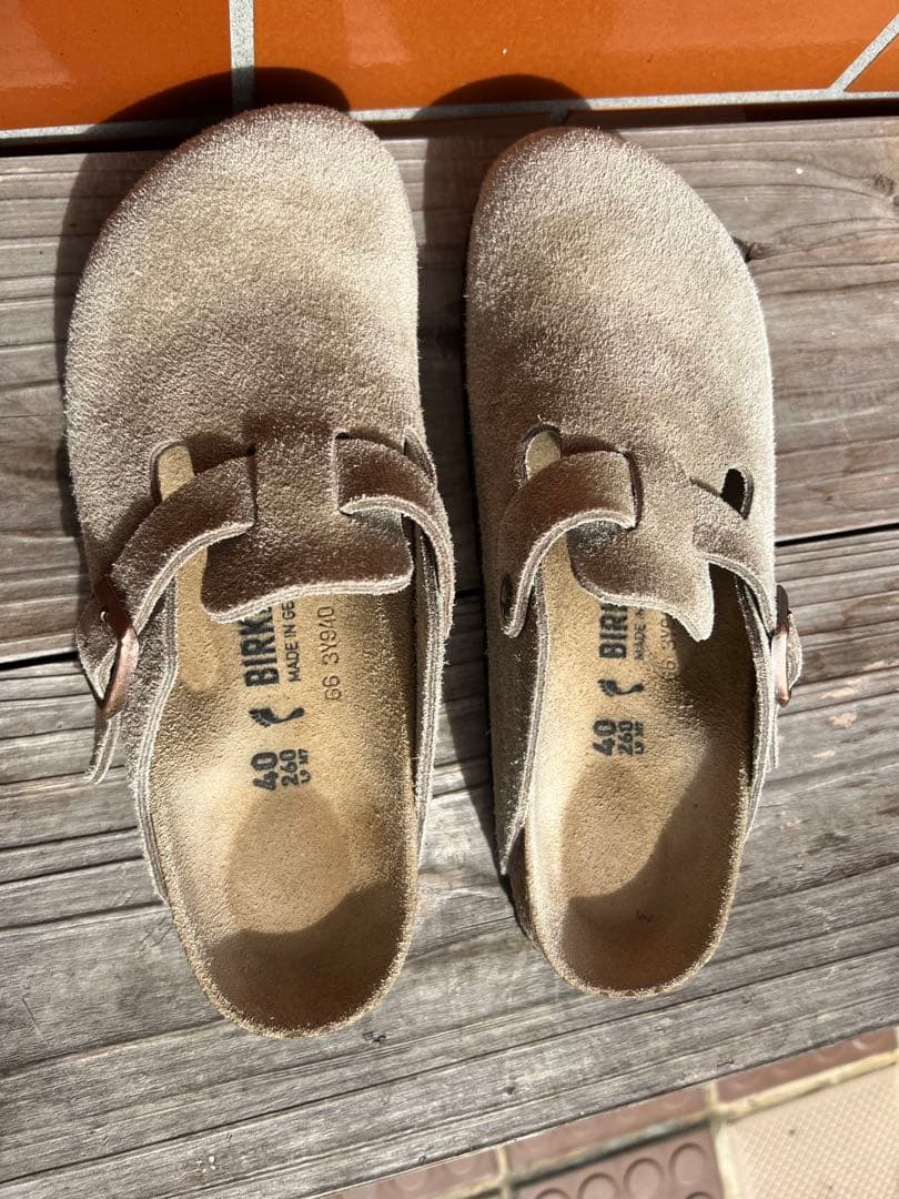 Birkenstock ボストン サボサンダルサイズ40ナロー幅