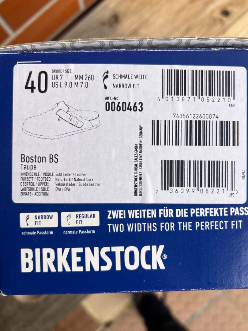 Birkenstock ボストン サボサンダルサイズ40ナロー幅