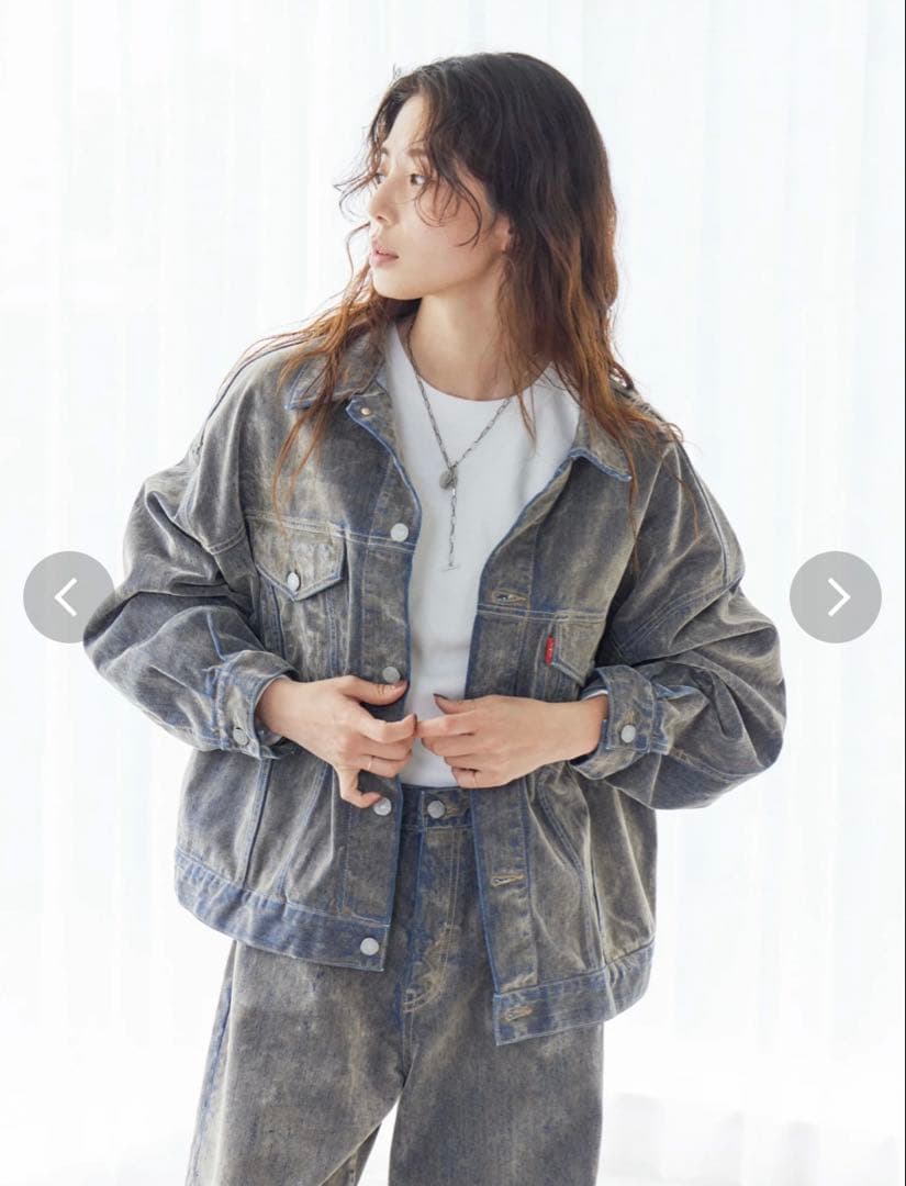 Ungrid フロッキー起毛デニムジャケット