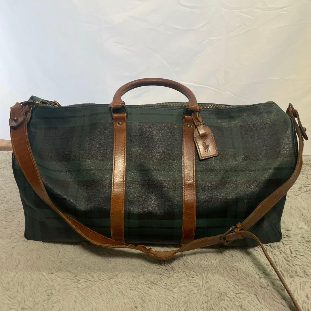 POLO RALPH LAUREN ボストンバッグ 2wayチェック柄 大容量