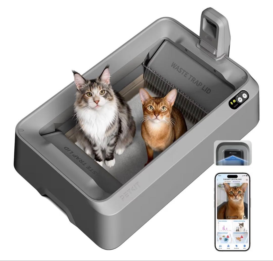 PETKIT 猫 トイレ 自動トイレ ゆるい便が検知 スマホ管理 センサー付き