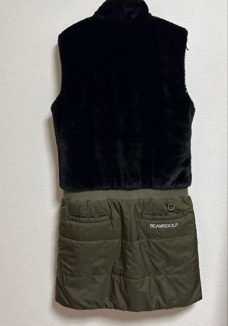 タグあり　ビームスゴルフ　中綿ブルゾンワンピース　ベスト　M