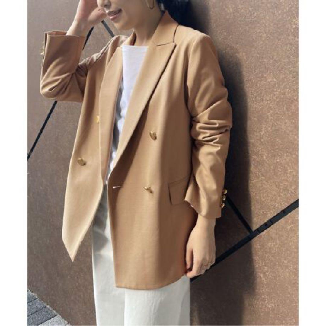 Noble ウールストレッチピークドラペルジャケット