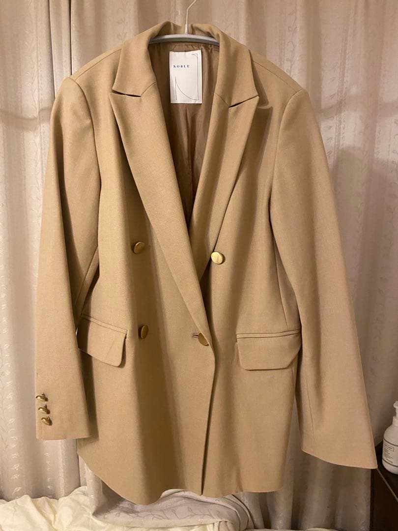 Noble ウールストレッチピークドラペルジャケット