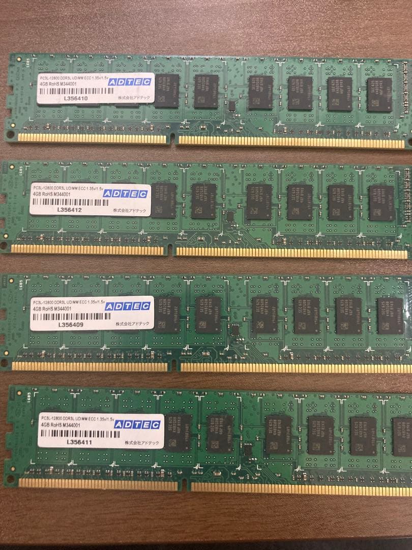 ADTEC 4GB DDR3L ECCメモリ M344001×4