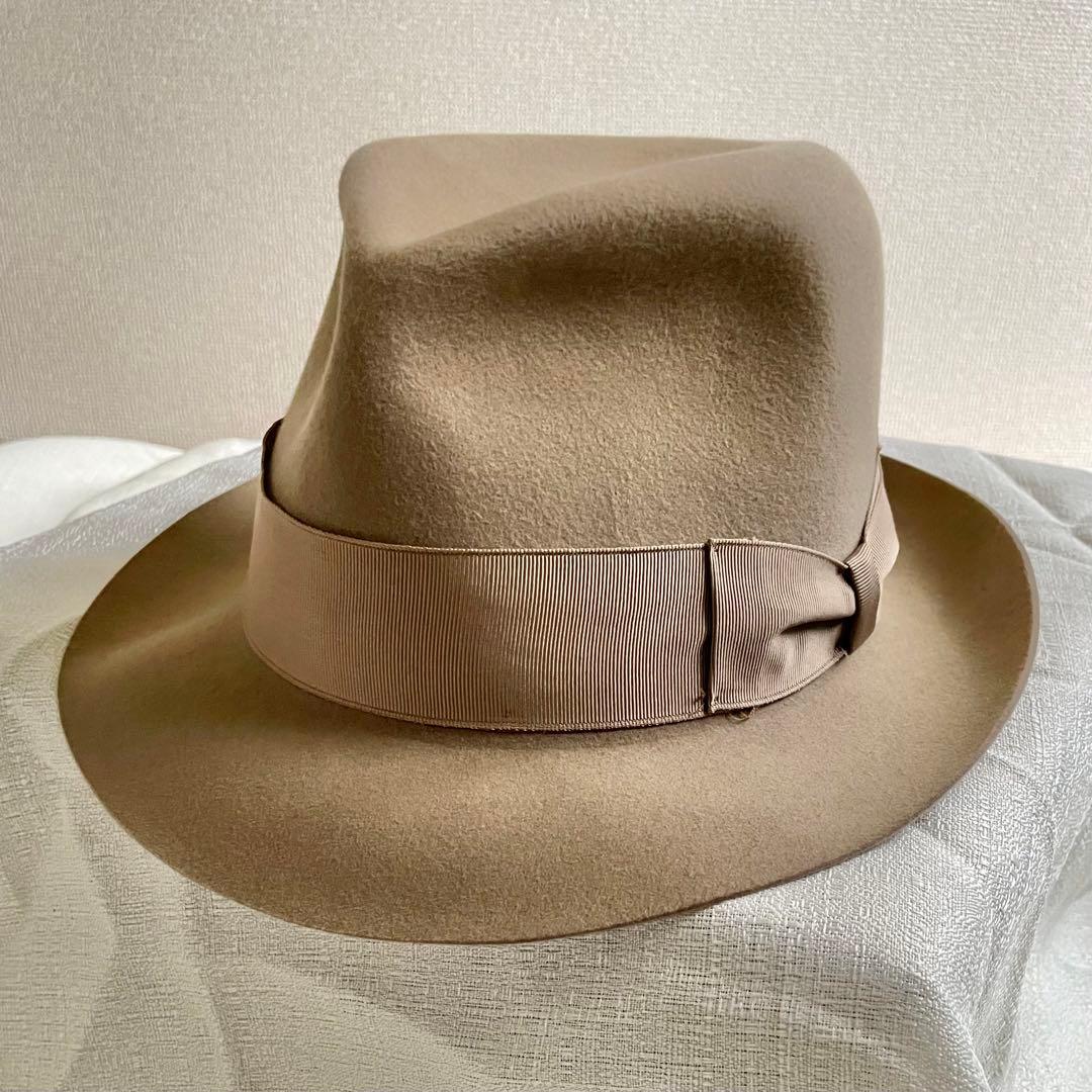 ボルサリーノ　銀座トラヤ帽子店 イタリア製　57