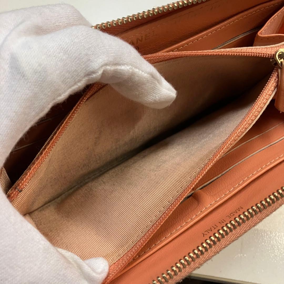 ♡*り様 CHANEL マトラッセ ココマーク キャビアスキン ラウンドファスナ