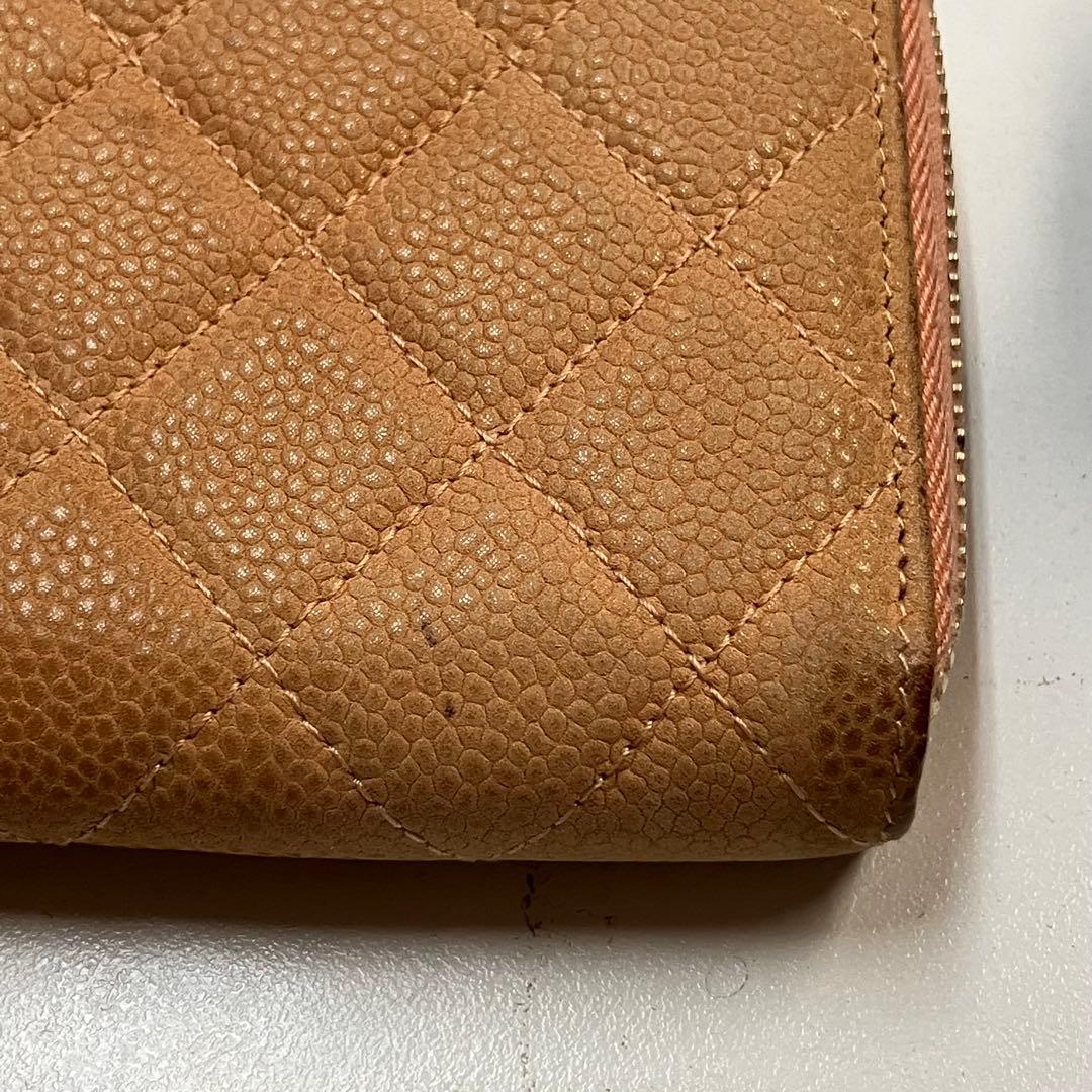 ♡*り様 CHANEL マトラッセ ココマーク キャビアスキン ラウンドファスナ