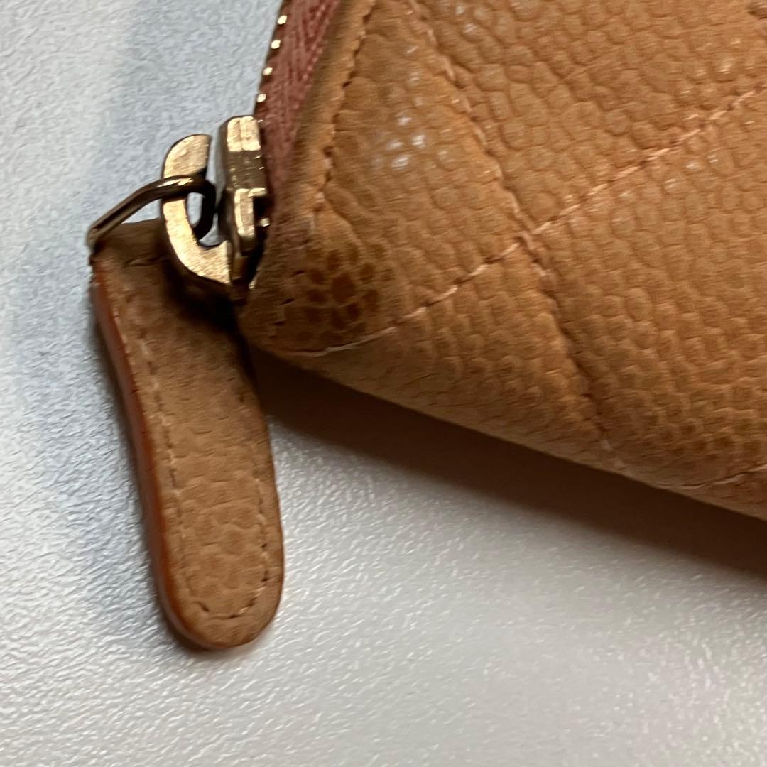 ♡*り様 CHANEL マトラッセ ココマーク キャビアスキン ラウンドファスナ