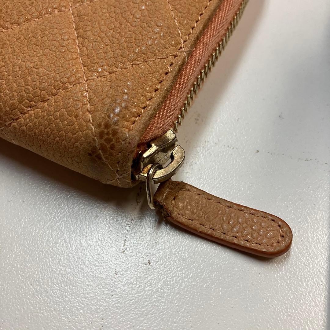 ♡*り様 CHANEL マトラッセ ココマーク キャビアスキン ラウンドファスナ