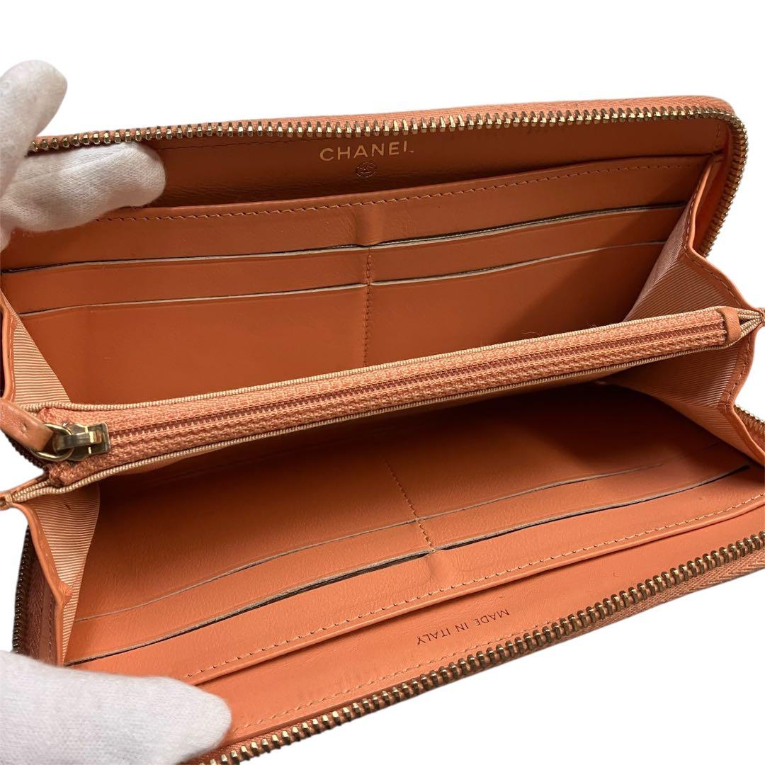 ♡*り様 CHANEL マトラッセ ココマーク キャビアスキン ラウンドファスナ