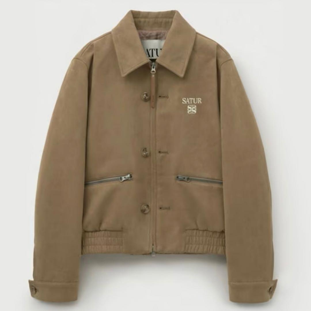 satur ブラウン ジャケット