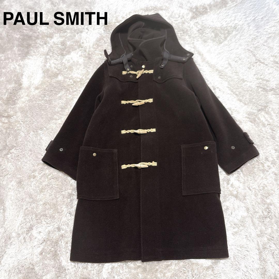 美品 Paul Smith ポールスミス　ヘリンボーン ダッフルコート M 茶