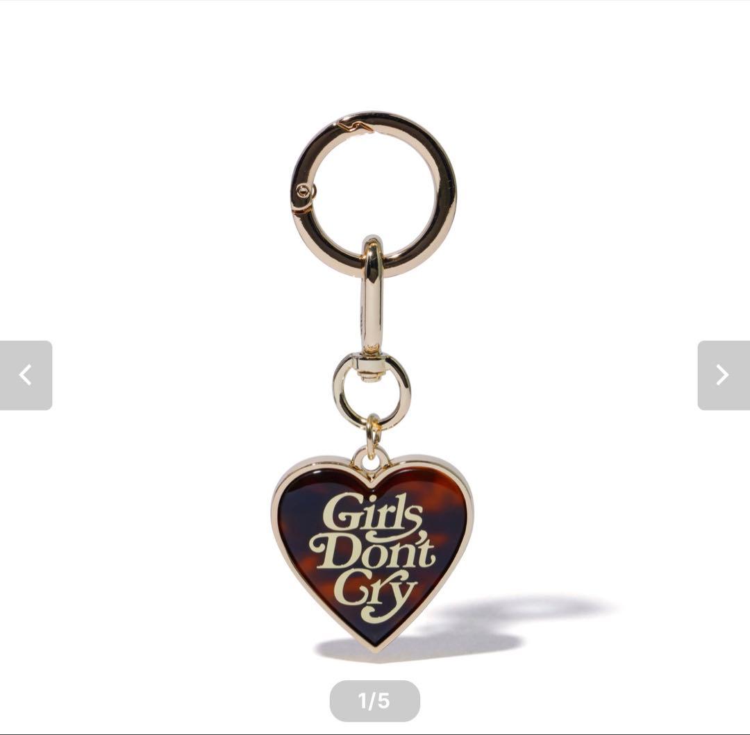 値下げ⭕️GIRLS DON'T CRY PATTERN KEYRING GOLD