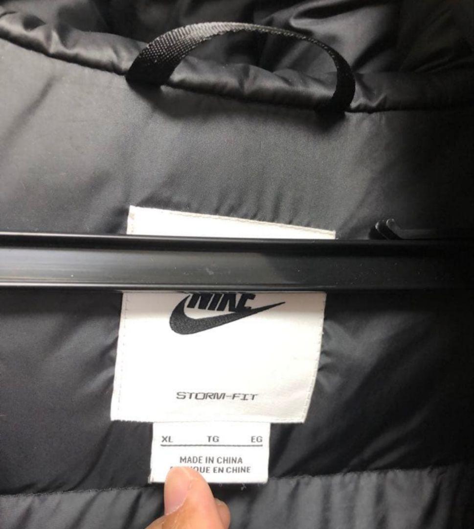 極美品 ナイキ NIKE ダウンジャケット ブラック 黒 ダウンパーカー XL