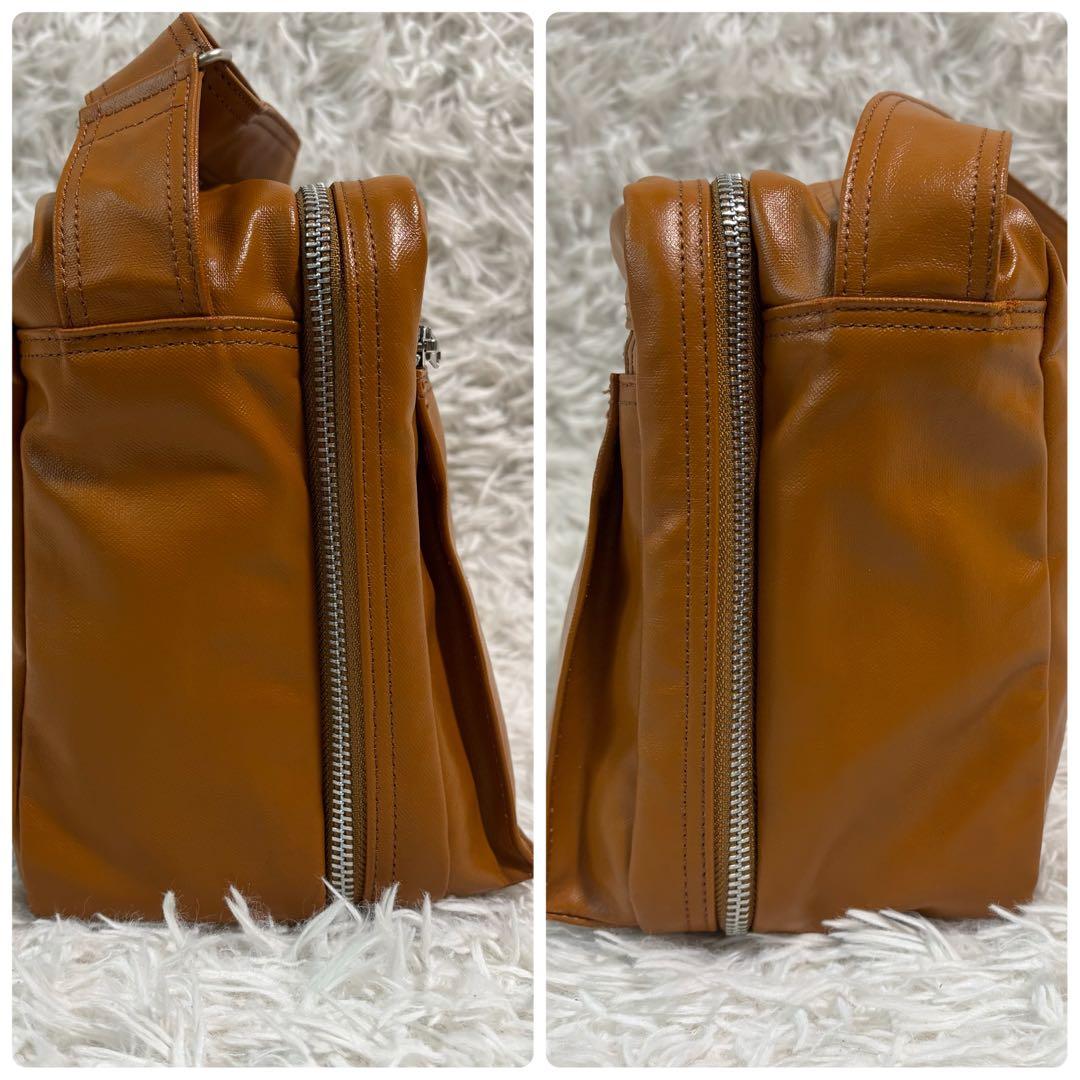 ポーター ショルダーバッグ フリースタイル 2層 大容量 カメラバッグ キャメル