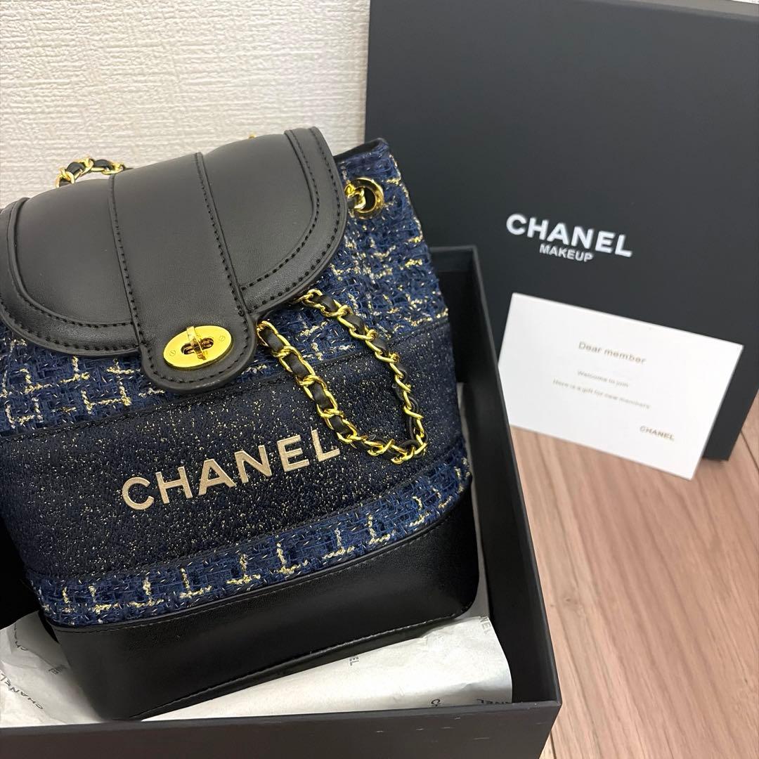 非売品 CHANEL ノベルティ ブラック ツイード バッグ リュック
