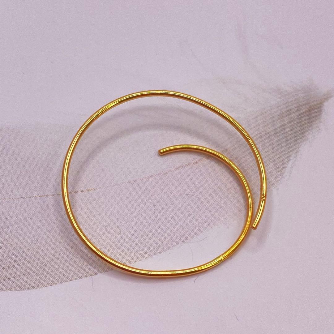 専用　18 刻印❤️ロングサークルピアス✨18金✨0.74g イエローゴールド