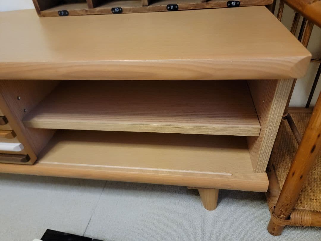 ナチュラルウッド　引き出し　テレビ台