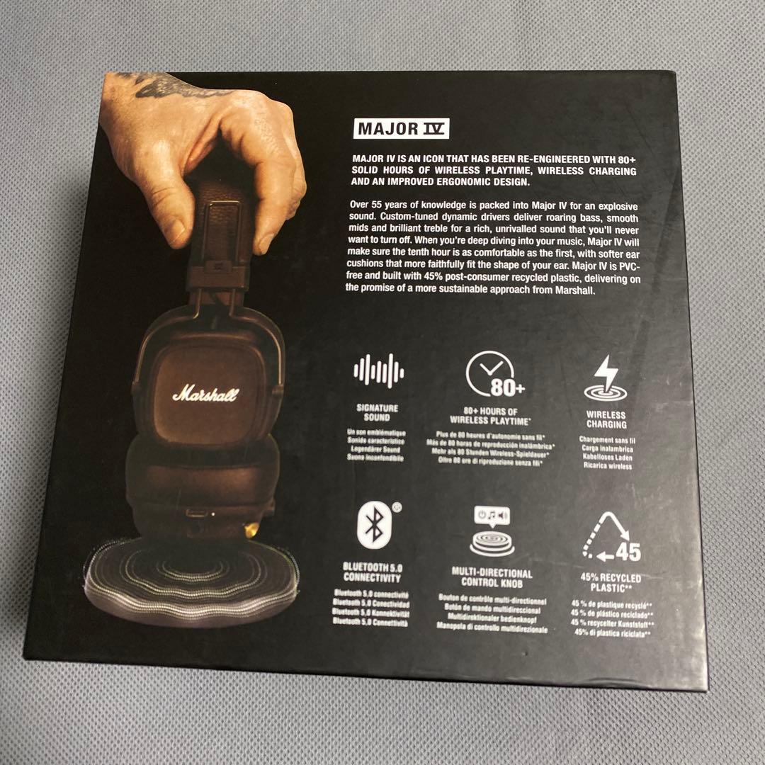 Marshall ワイヤレスオンイヤーヘッドホン Major IV ブラウン