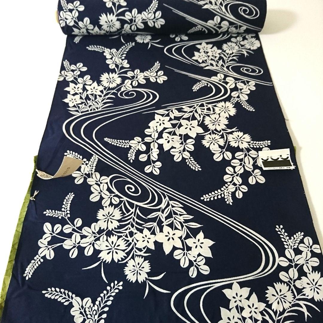 1438★浴衣 反物 藍染 本染め 綿100% 6本セット おまとめ