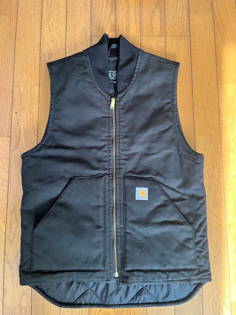 【美品】Carhartt V01 ダックベスト 黒 S メキシコ製