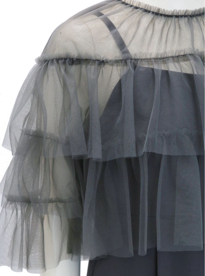 結婚式 お呼ばれ 二次会 かっこいい チュールブラウスパンツドレス レースボレロ