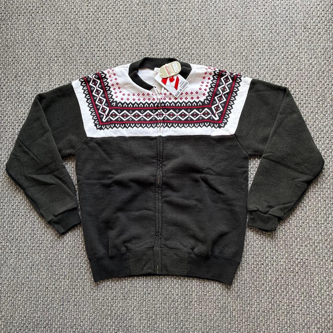 Cheswick 雪柄 フルジップ スウェット エイジング加工　カナダ製