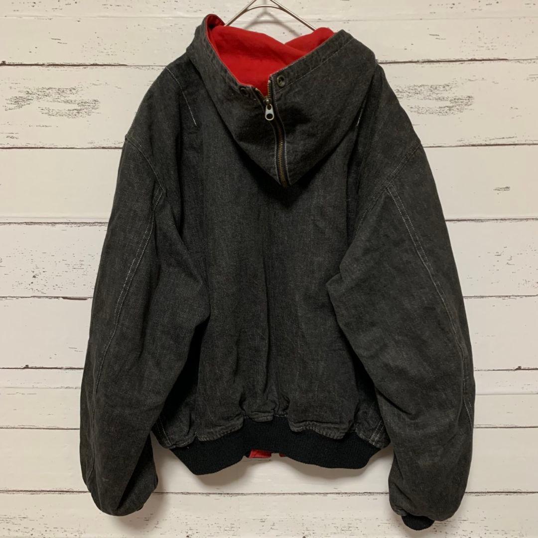 【ピンクハウス】デニムジャケットブルゾンブランド刺繍ロゴ フード付き