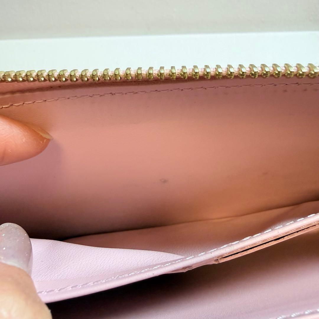 ルイヴィトン　Louis Vuitton ヴェルニ　ピンク エナメル 長財布