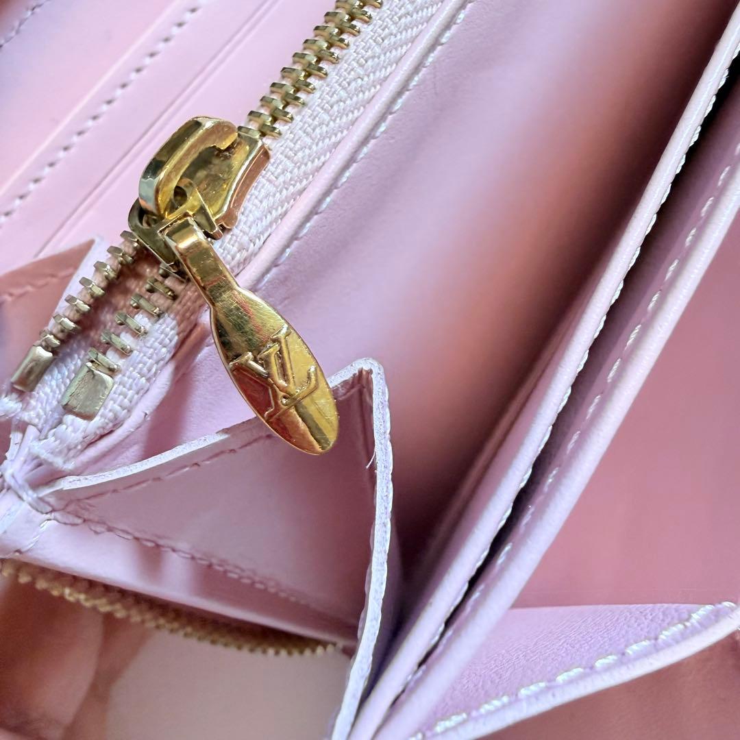 ルイヴィトン　Louis Vuitton ヴェルニ　ピンク エナメル 長財布