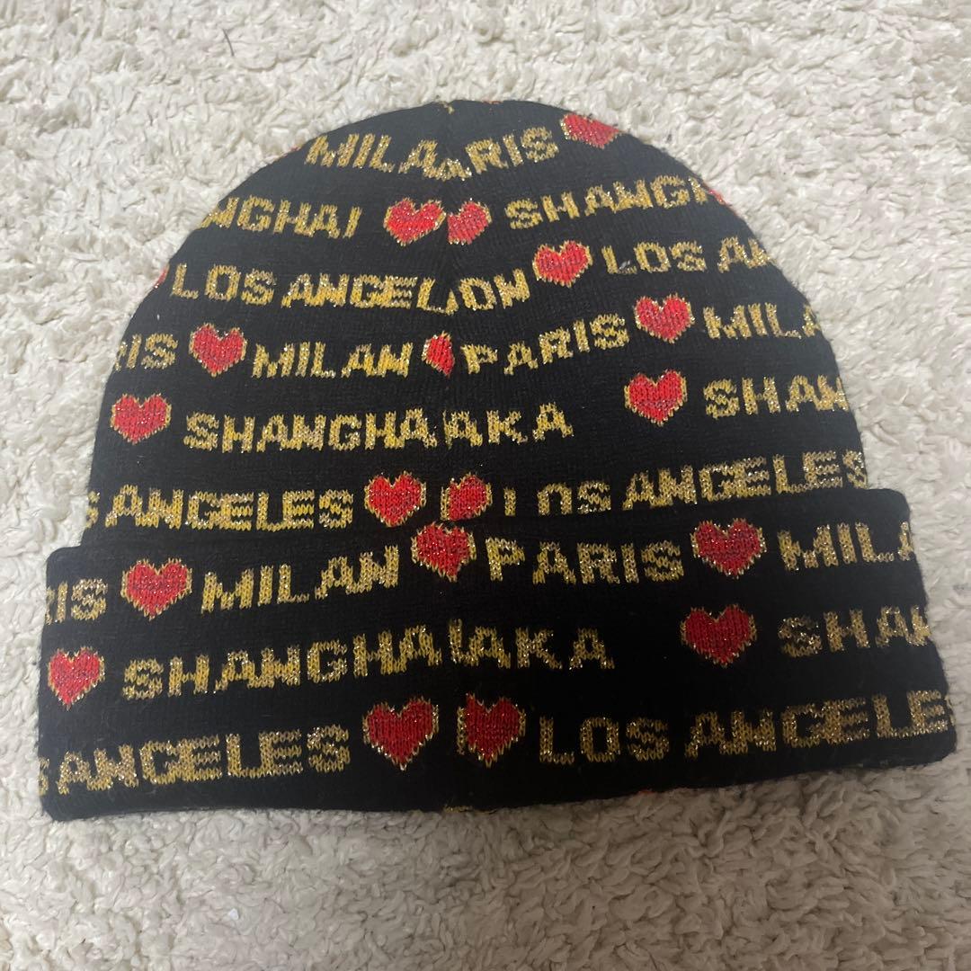 SUPREME ニット帽 ブラック