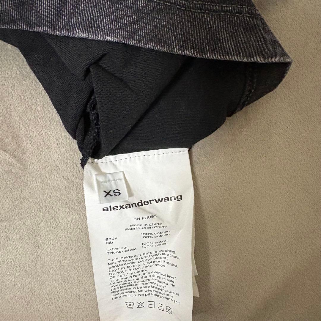 alexanderwang ダークグレー クロップドTシャツ XS