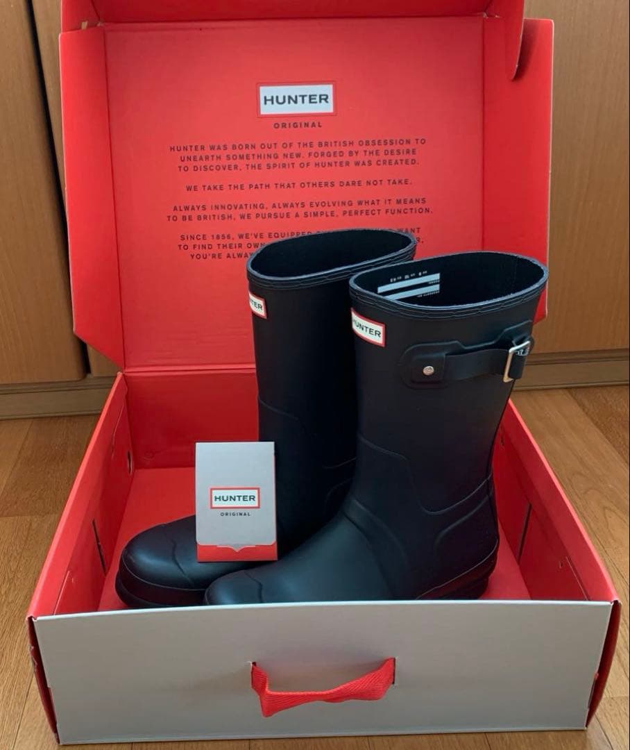 HUNTER オリジナルショートブーツ　ブラック　メンズ