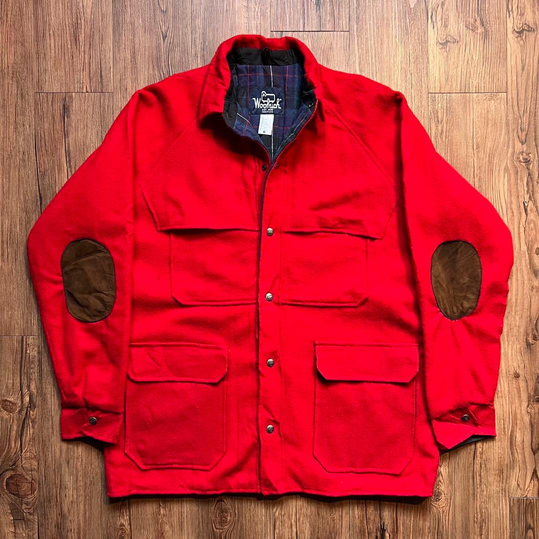 【Woolrich ウールリッチ】ハンティングジャケット　ウール エルボーパッチ
