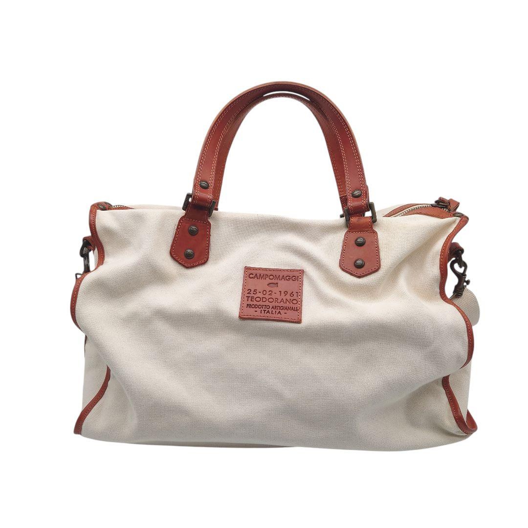 CAMPOMAGGI　カンポマッジ　キャンバス　レザーショルダー　バッグ　大容量