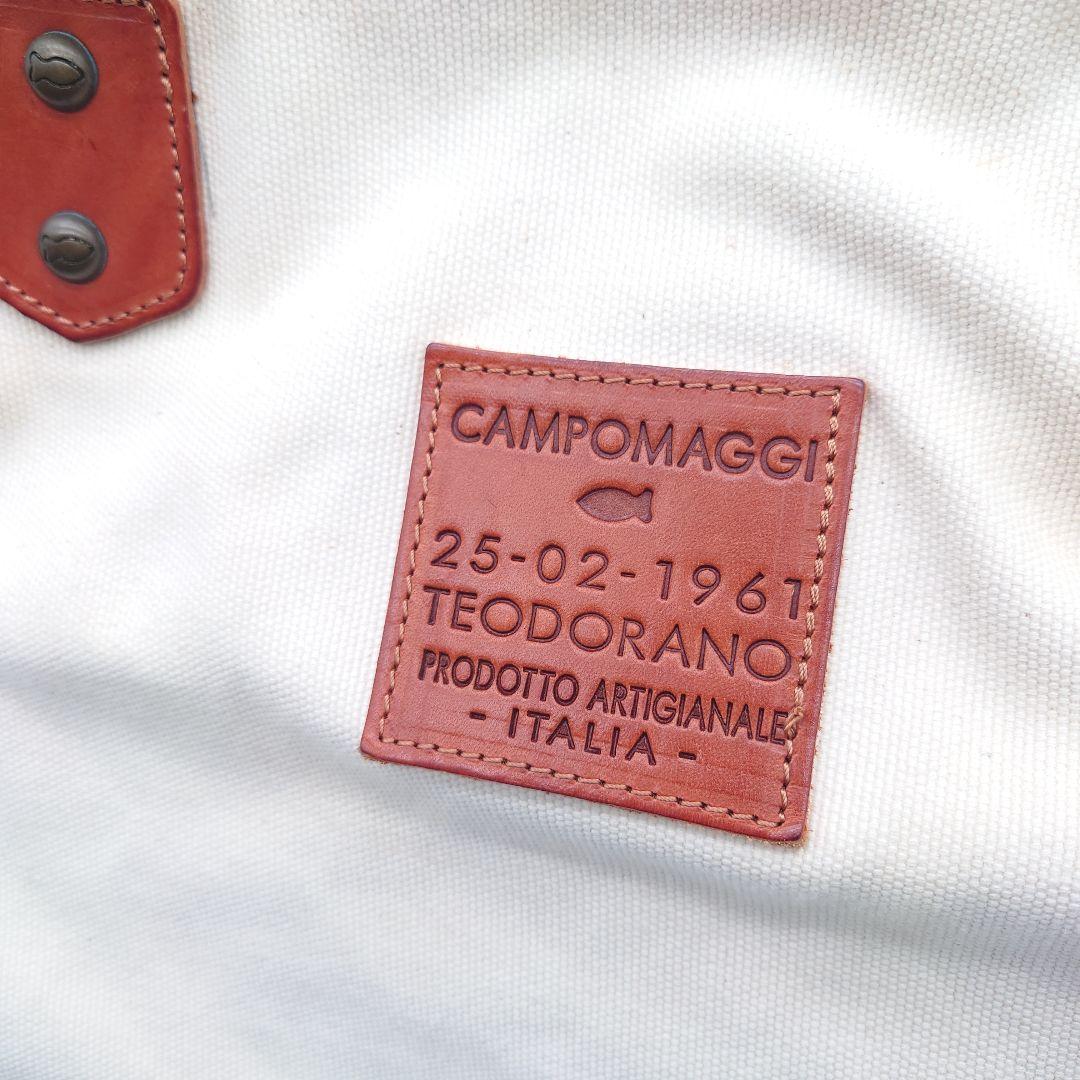 CAMPOMAGGI　カンポマッジ　キャンバス　レザーショルダー　バッグ　大容量
