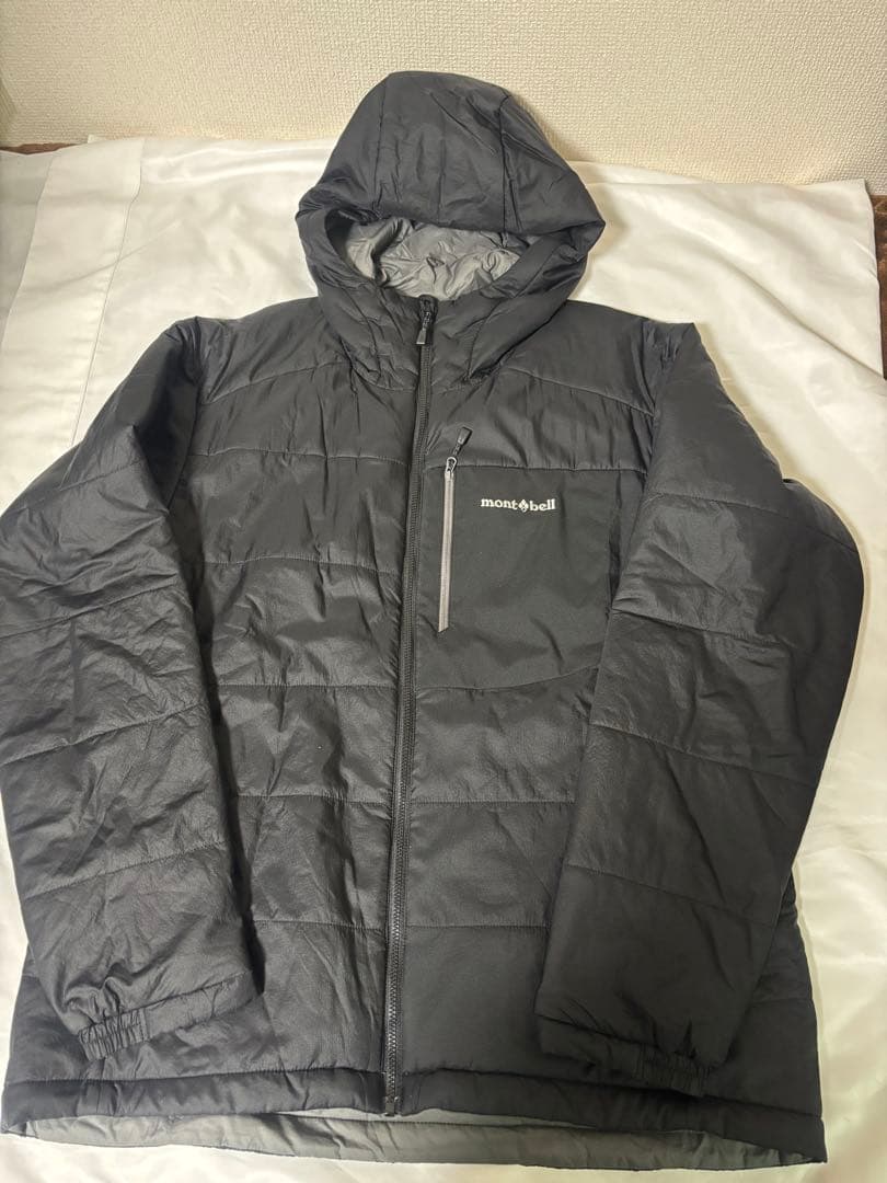 モンベル サーマラップ パーカ リバーシブル 撥水加工 Lサイズ 黒