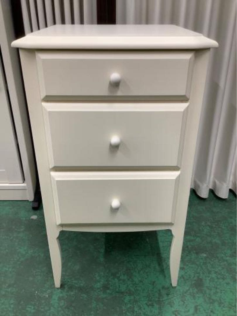 Francfranc ホワイト木製チェスト 3段