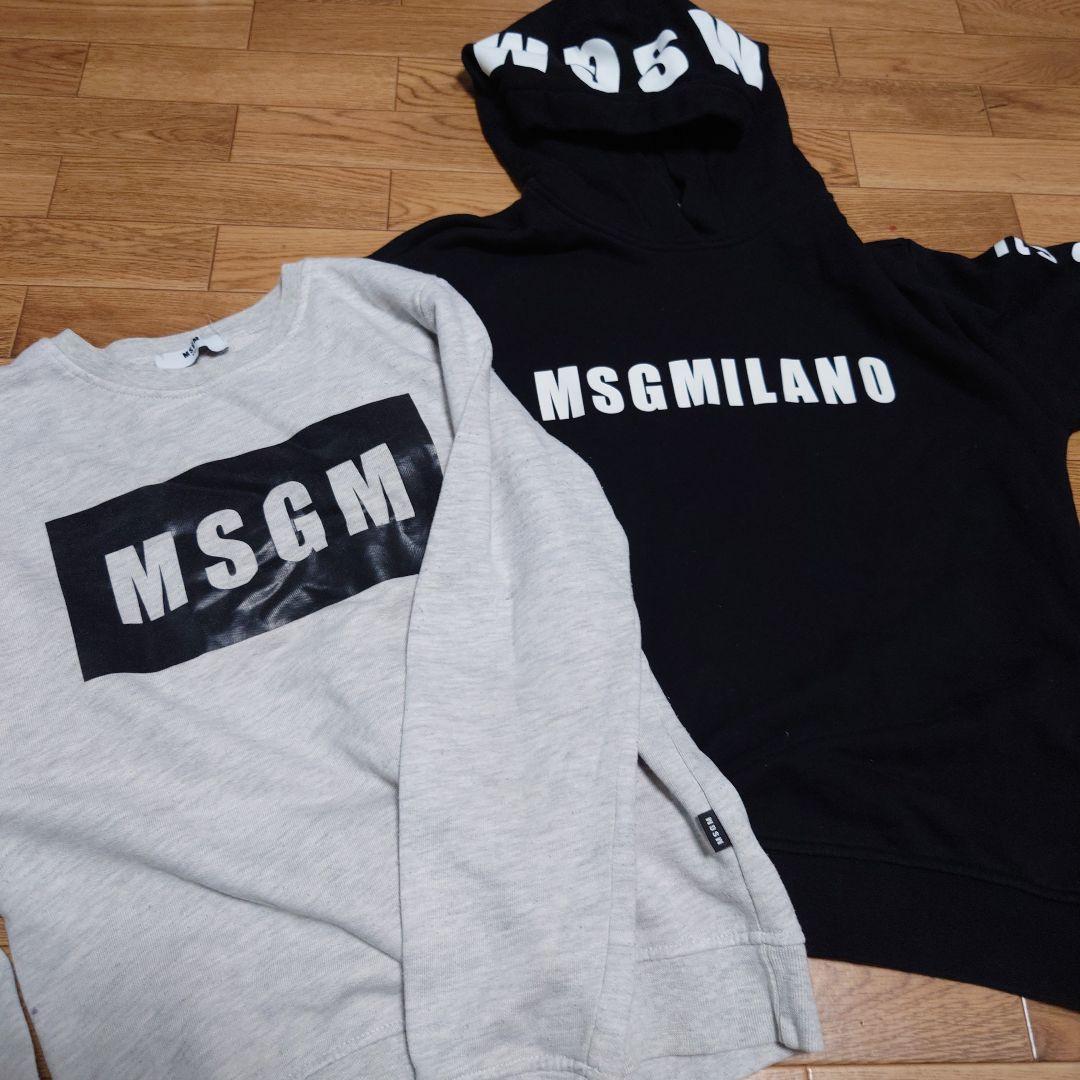 MSGM トレーナー　黒　パーカー　グレー　140cm まとめ売り