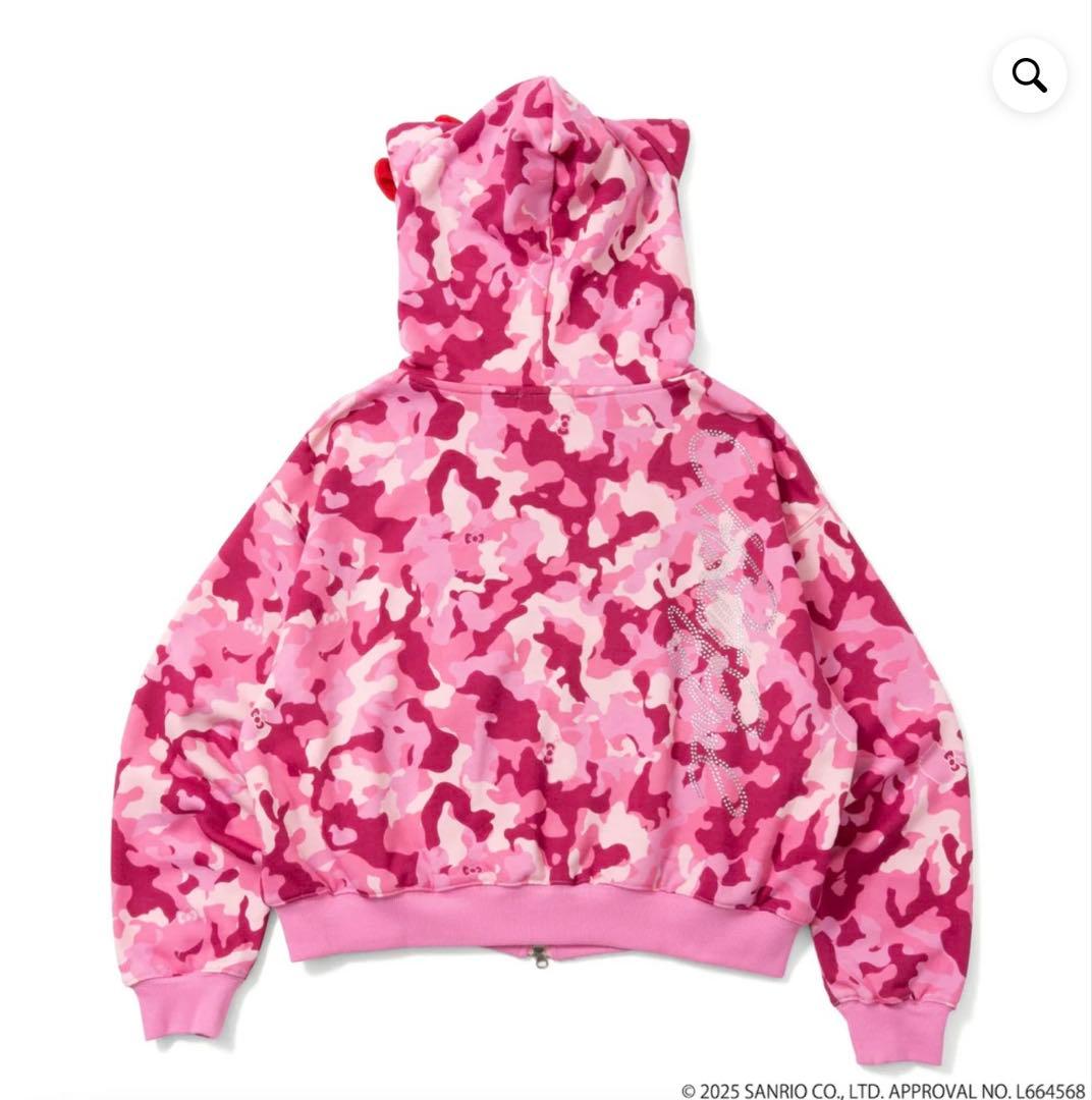 9090girl×HELLO KITTY Eared Zip Hoodie