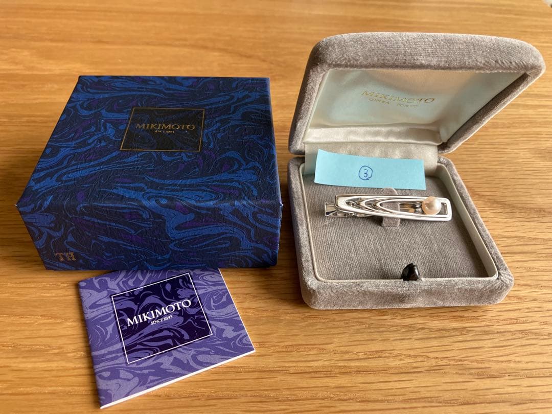 ③新品未使用 Mikimotoミキモトネクタイピン あこや真珠シルバー