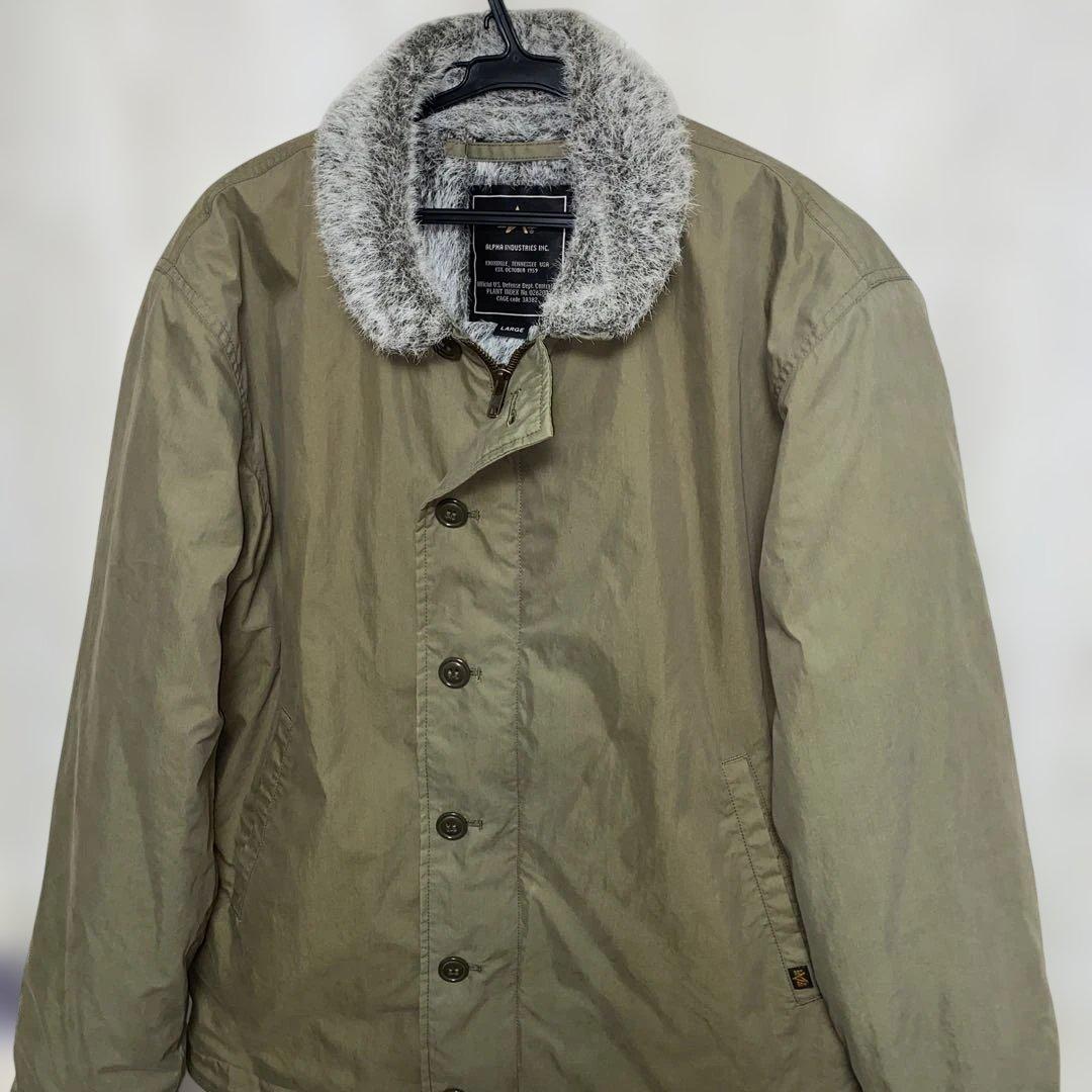 アルファ ALPHA N-1 デッキジャケット サイズL カーキ