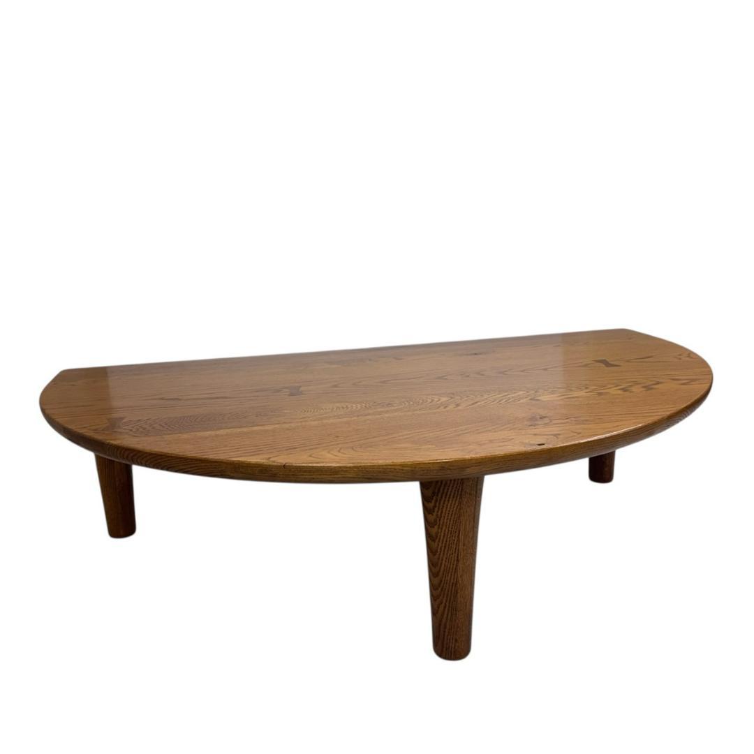 葉山ガーデン 半円型 木製 ローテーブル 1300W ちゃぶ台