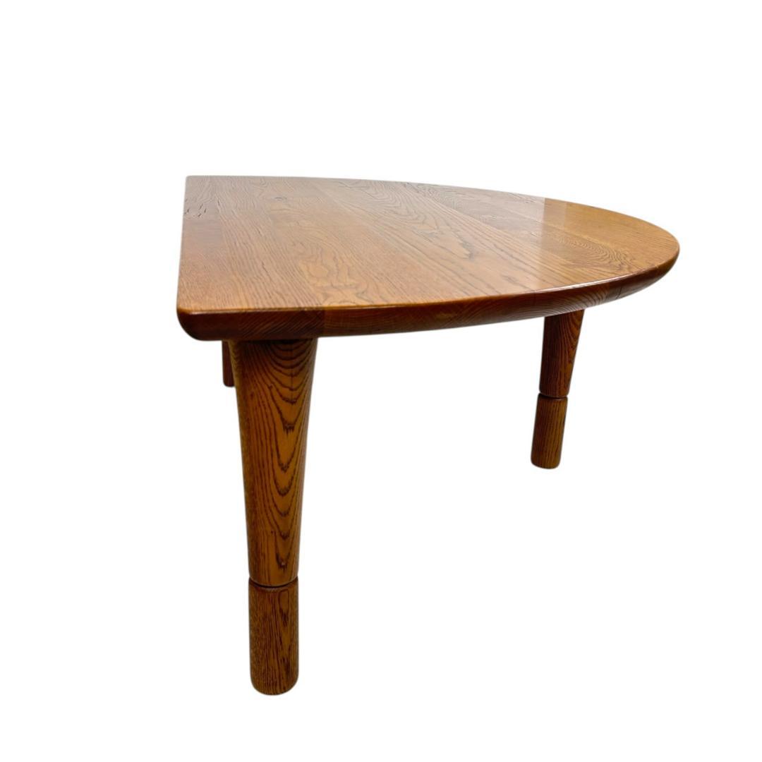 葉山ガーデン 半円型 木製 ローテーブル 1300W ちゃぶ台